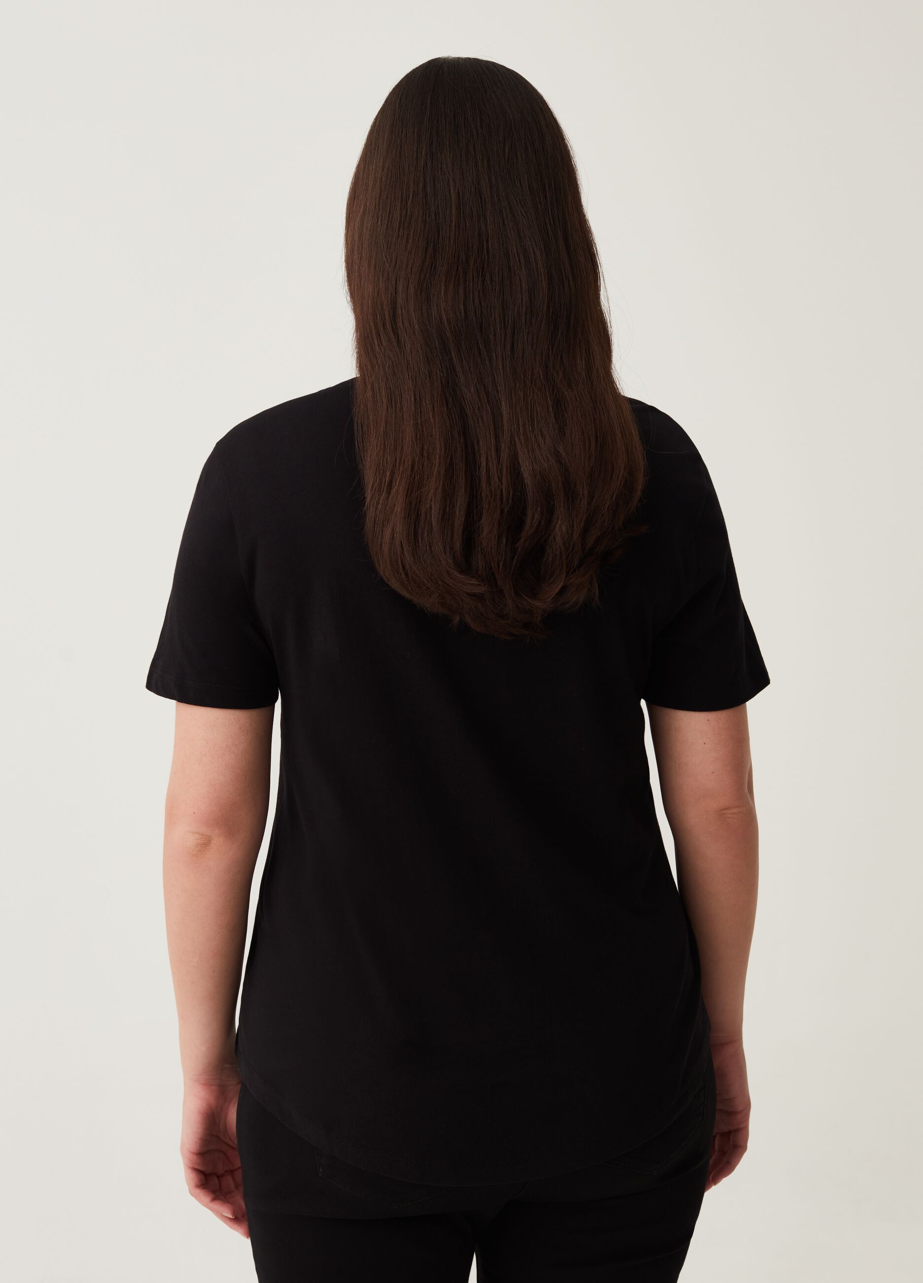 T-shirt in cotone con stampa Curvy_2