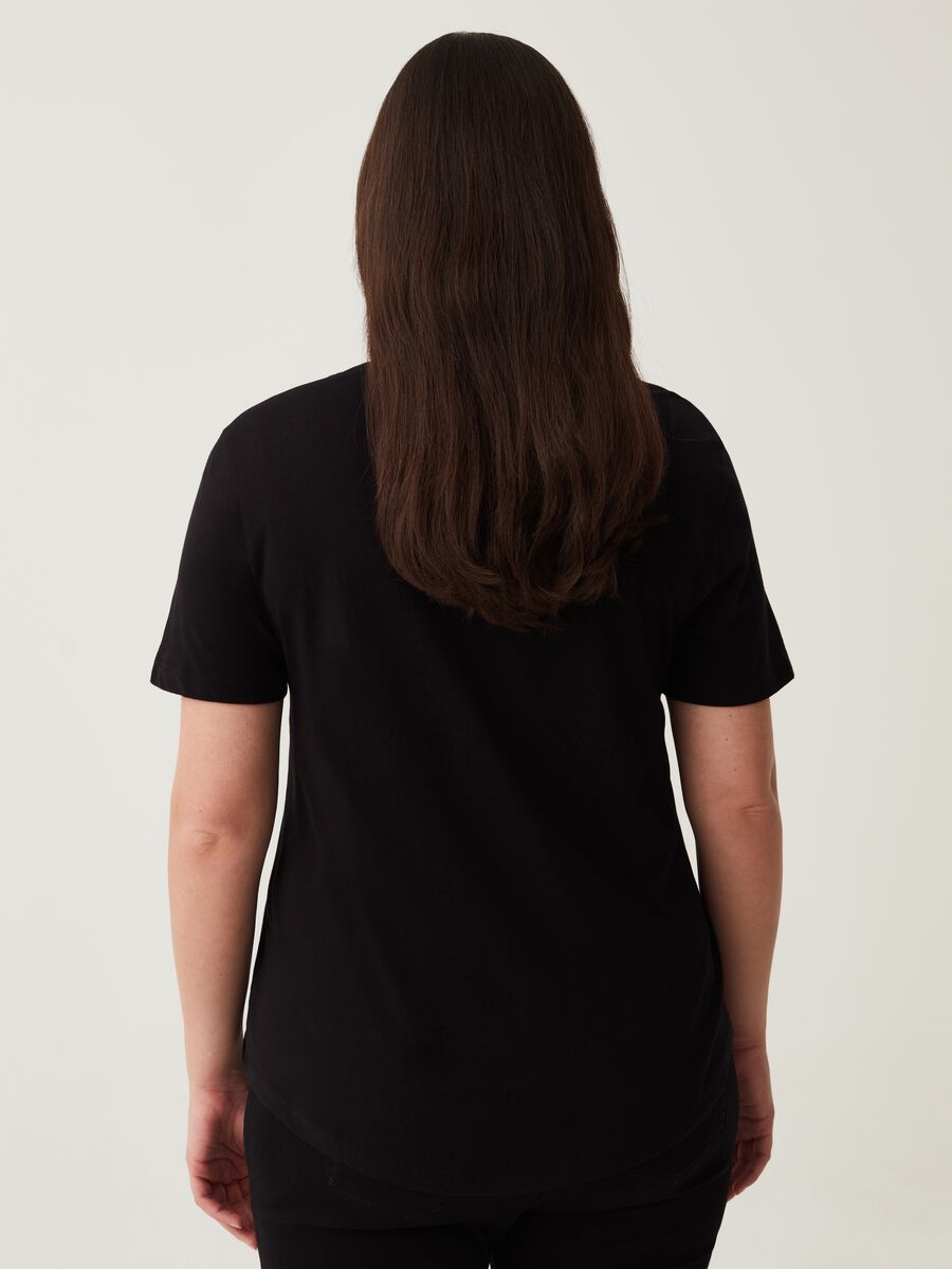 T-shirt in cotone con stampa Curvy_2