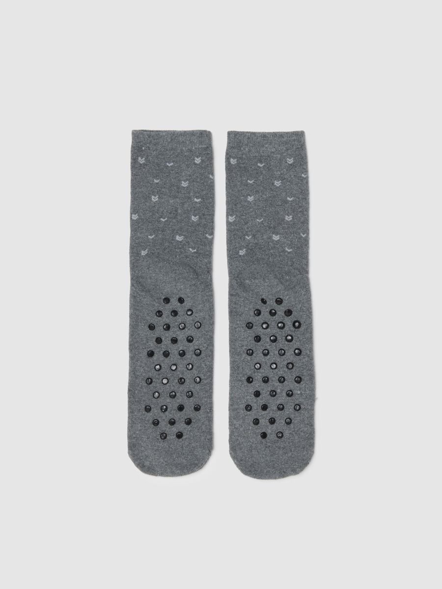 Grey Christmas Cotton Blend Socks_1