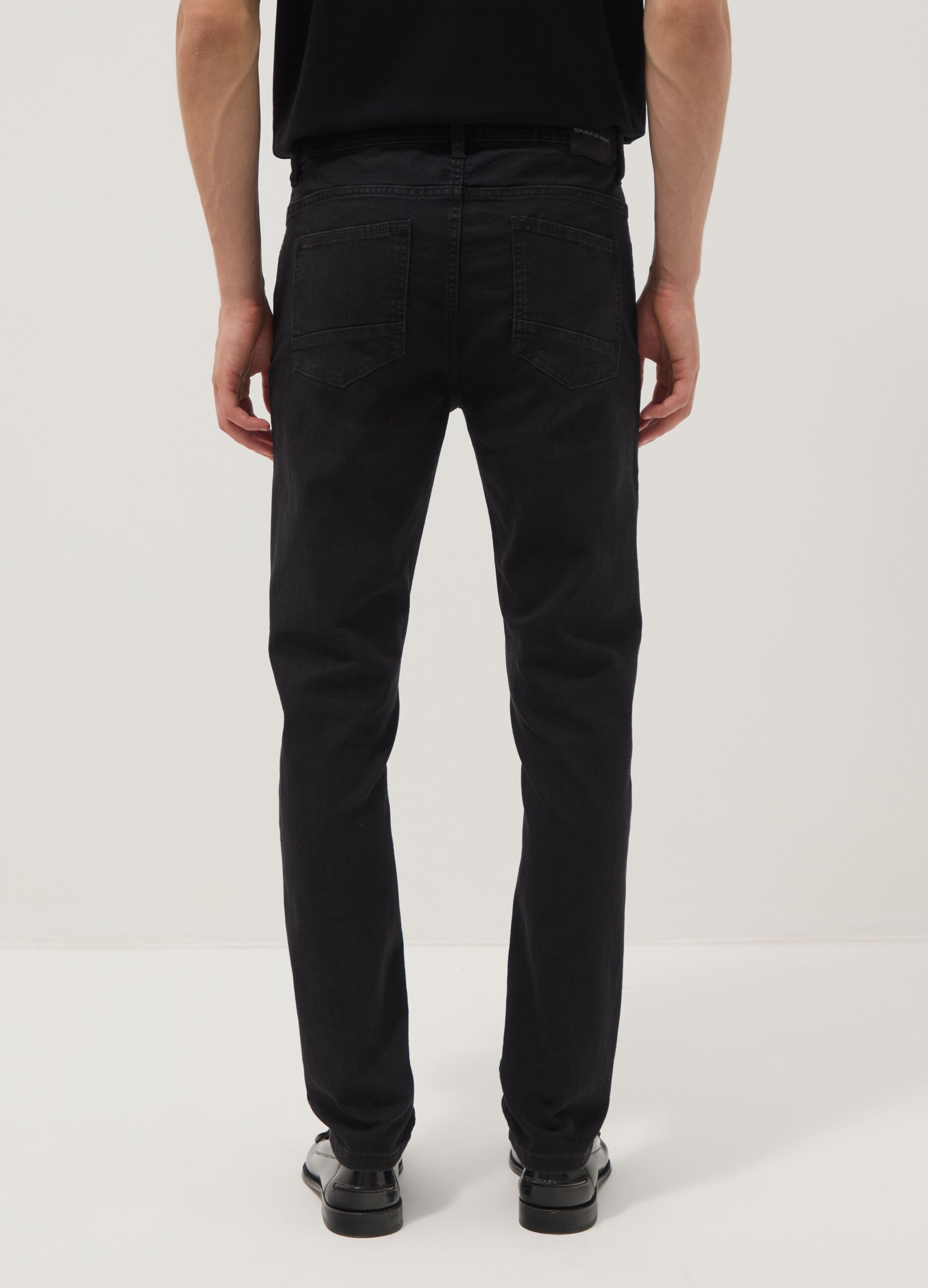 Black Super Skinny Cotton Blend Jeans