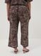 Brown wide-leg trousers in pure cotton_3