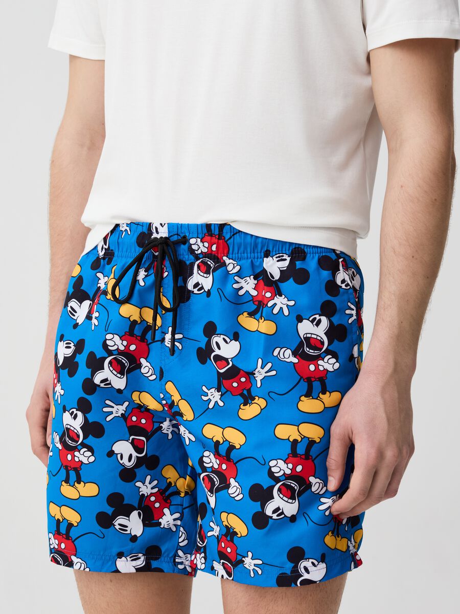 Swimming trunks with Mickey Mouse print_1