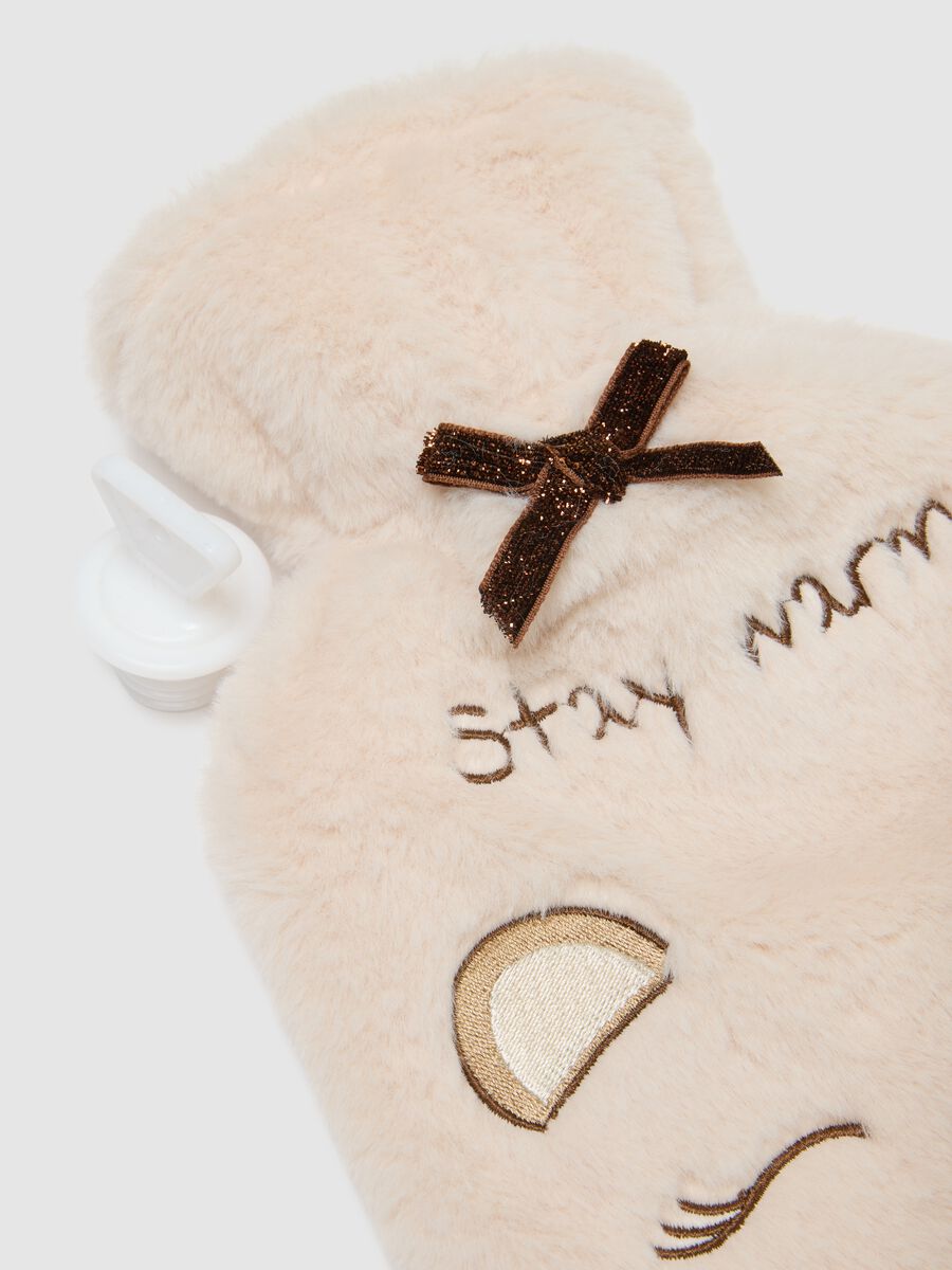 Beige Christmas Hot Water Bottle with Cover_2