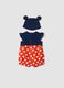 Multicoloured pure cotton baby romper shaped like Minnie_1
