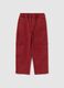 Children's Red Cotton Stretch Baggy Trousers_3