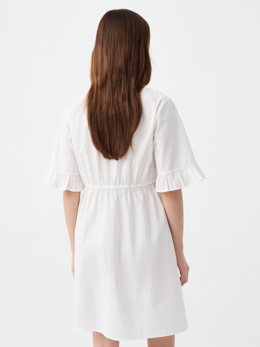 Short dress with flounced sleeves_2