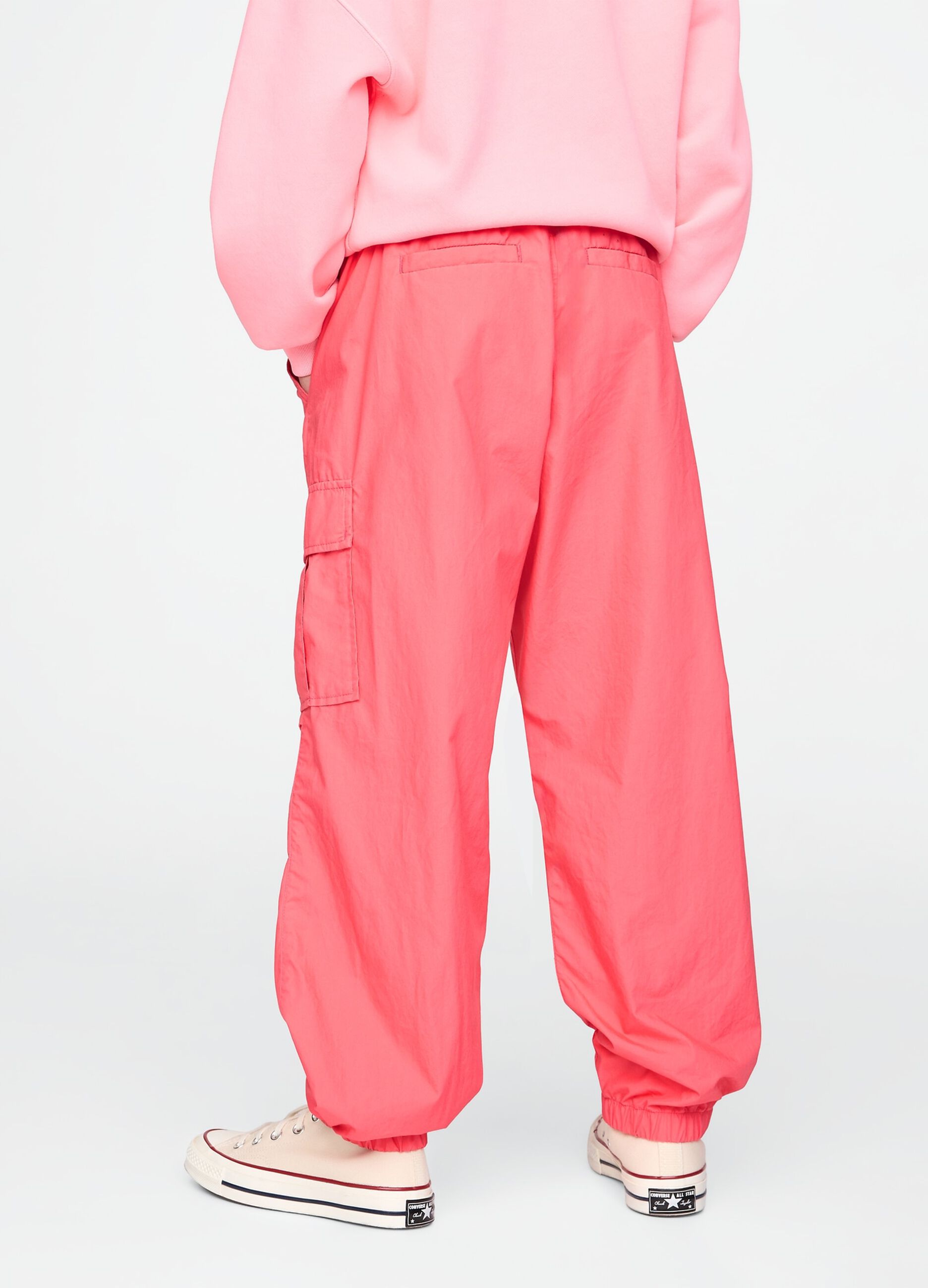 Parachute joggers with drawstring