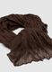 Semi-sheer crinkle-effect brown scarf_2