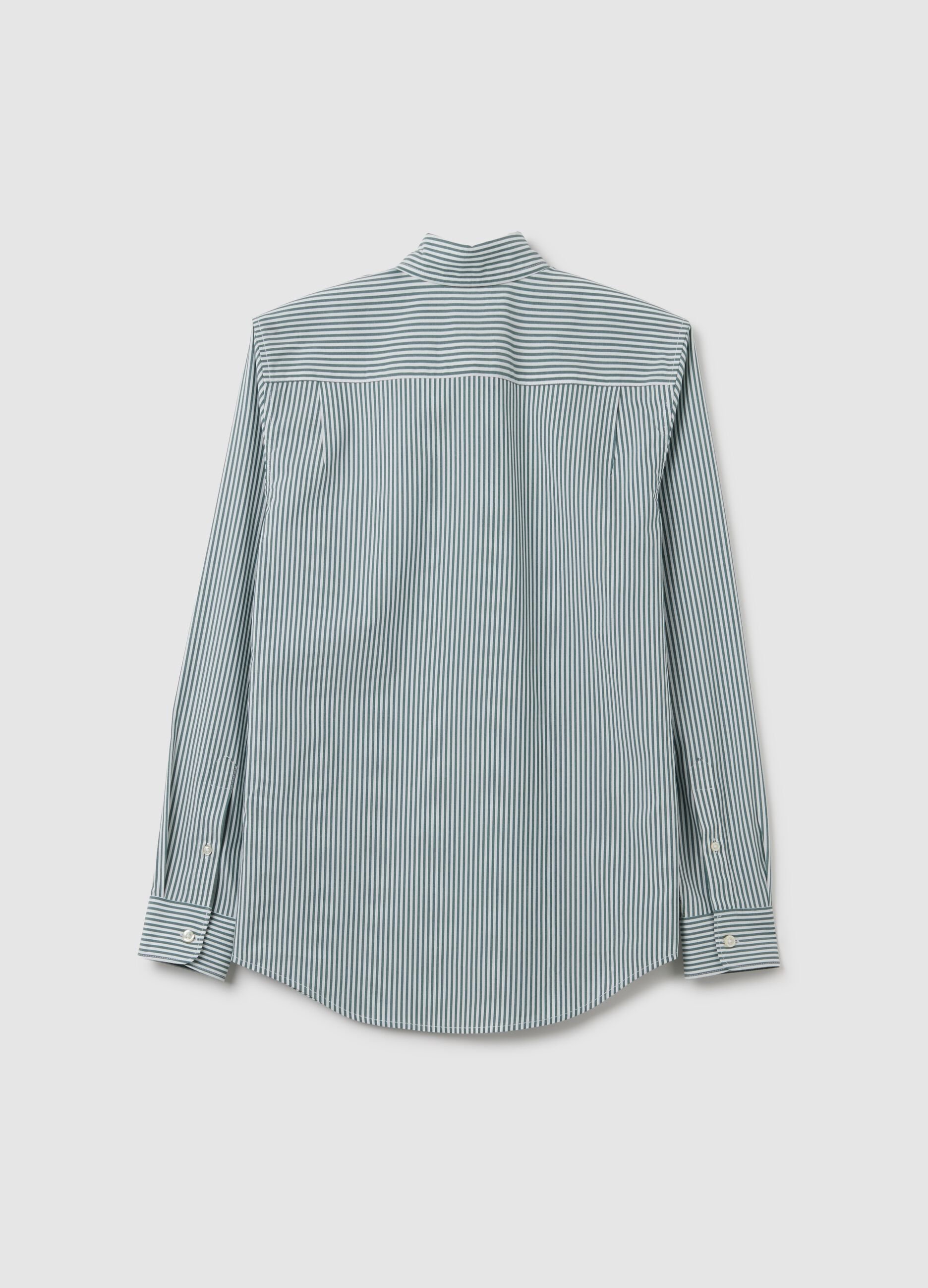 Camicia regular fit in popeline a righe Coolmax®
