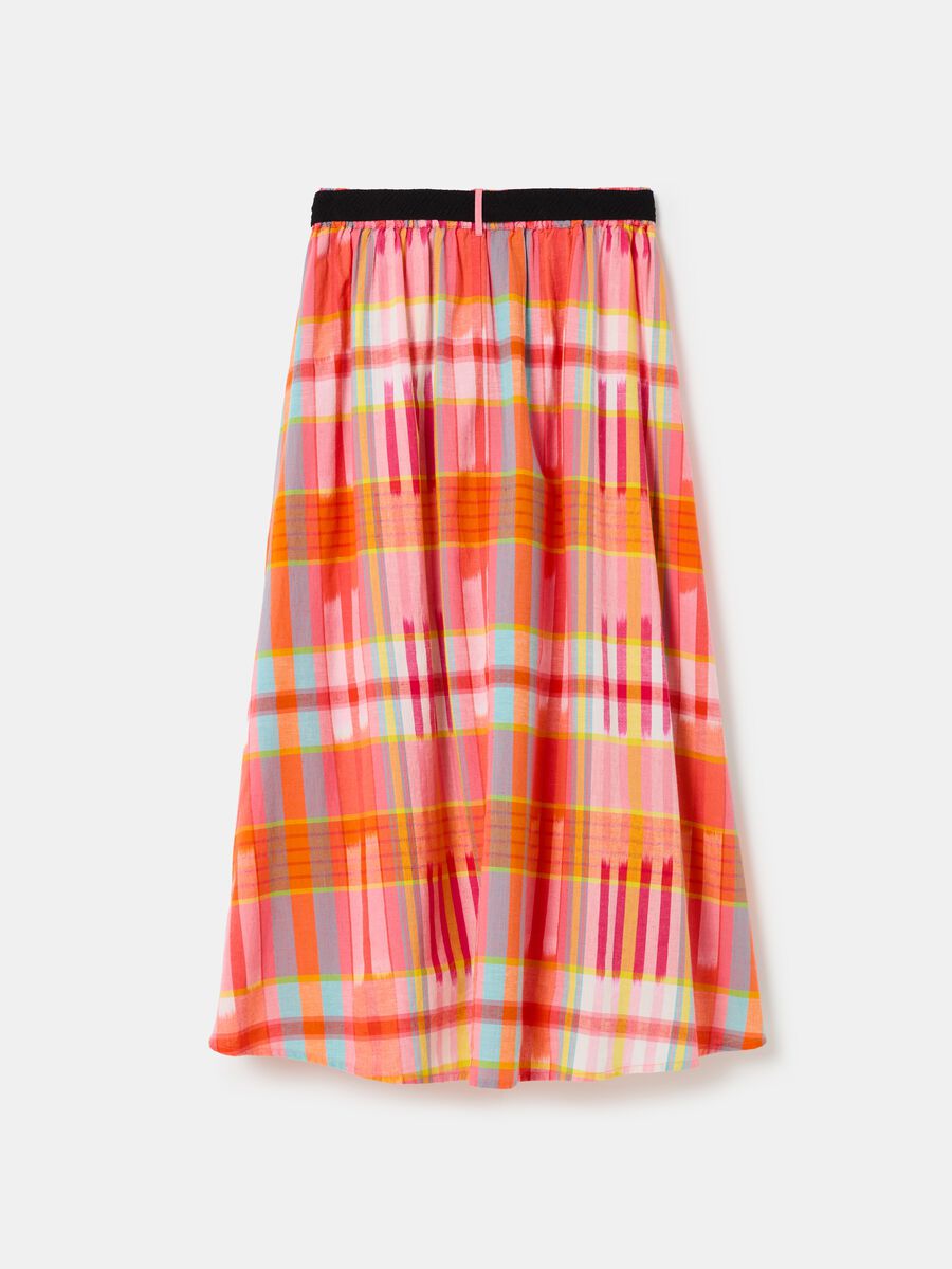 Full midi skirt with check pattern_4
