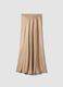 Long beige skirt in pure satin-look viscose_2