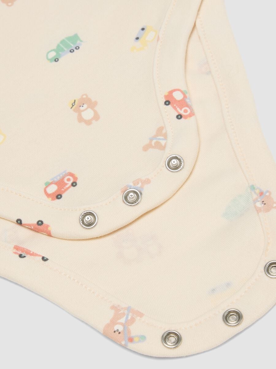 Pack of 3 Multicolour Short-Sleeve Organic Cotton Bodysuits for Babies_3