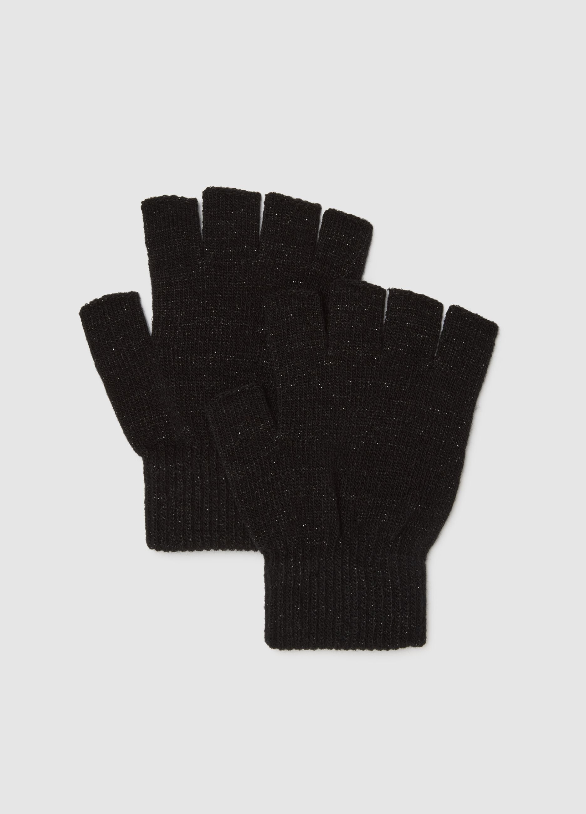 Black Fingerless Gloves