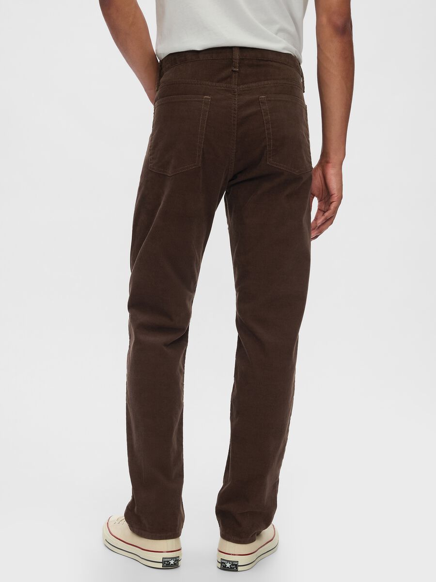 Pantalone straight fit in corduroy stretch_2