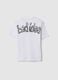 Oversized fit pure white cotton boy's T-shirt with print_1