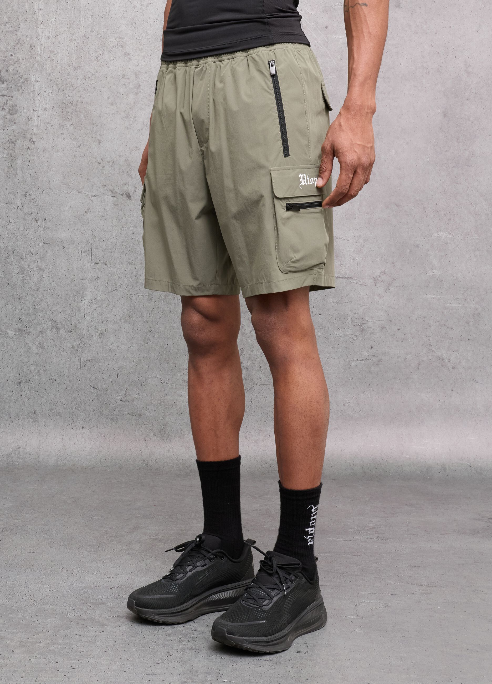 Kombat Active Cargo Shorts Military Green