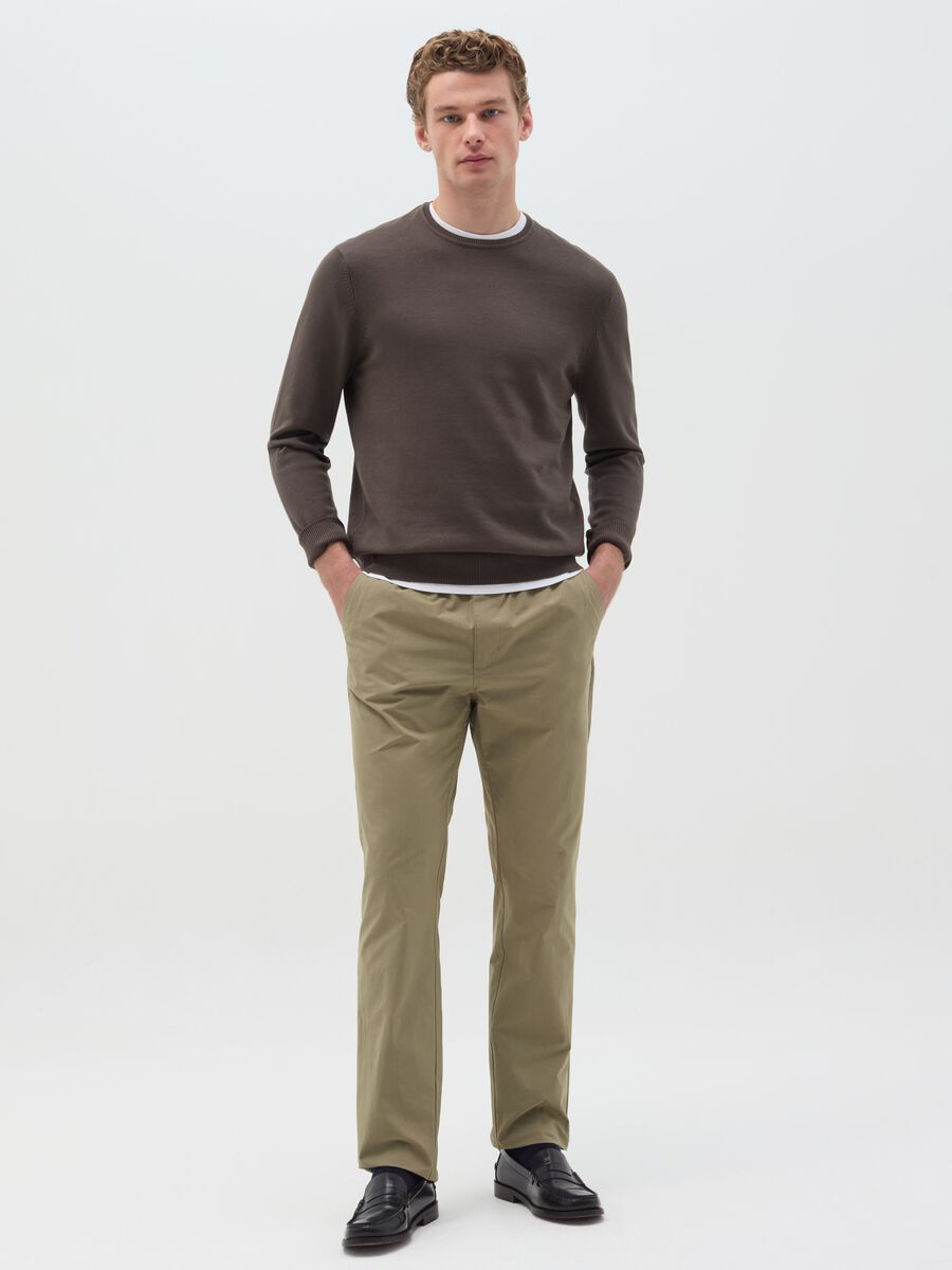 Cotton pullover with round neck_1