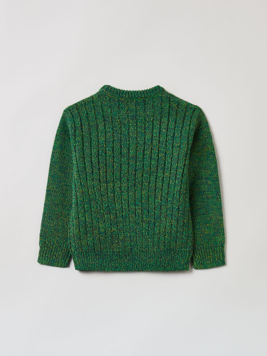 Pullover effetto mouline a coste_4