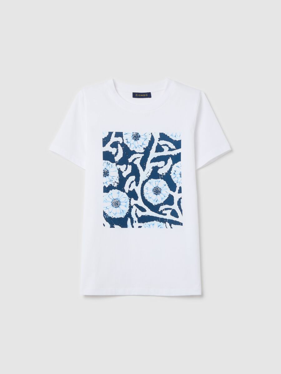 White T-shirt with short sleeves and print_4