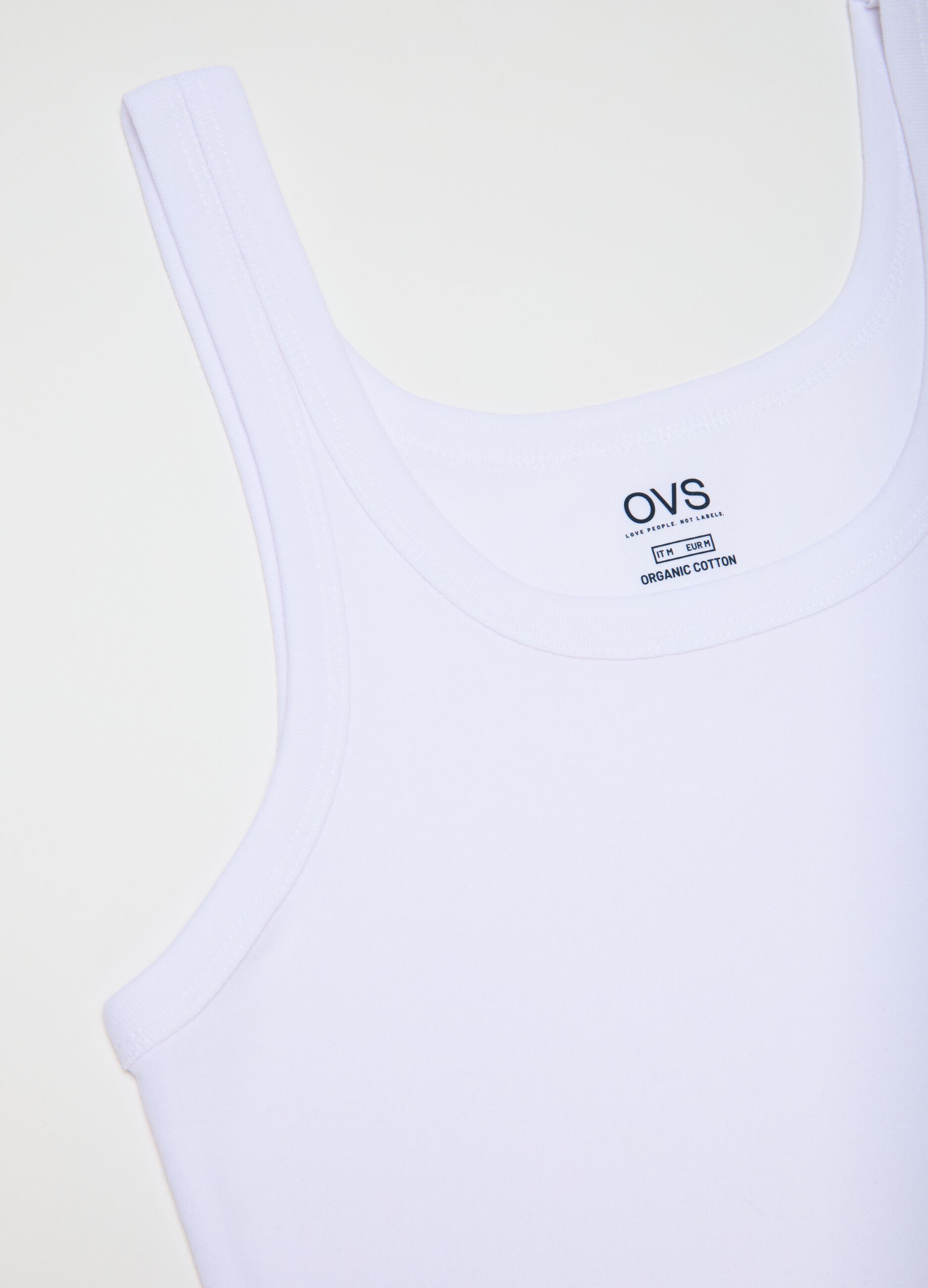 Men's White Pure Cotton Vest