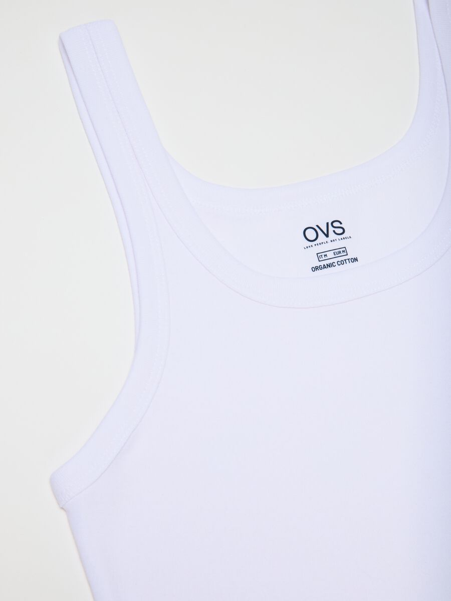 Men's White Pure Cotton Vest_5