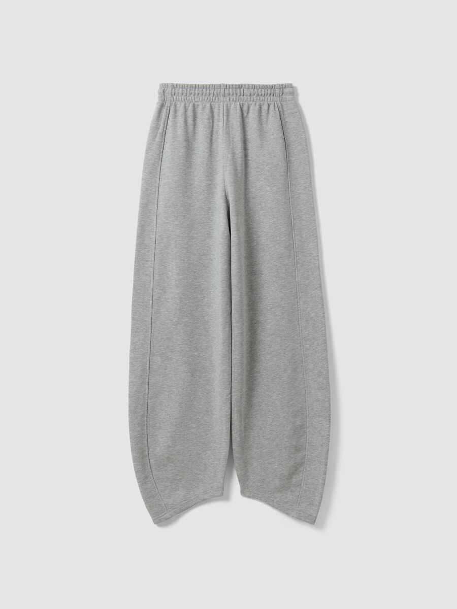 Jogger grigi in misto cotone barrel fit_2