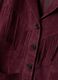 Red genuine leather fringed blazer, regular fit_2