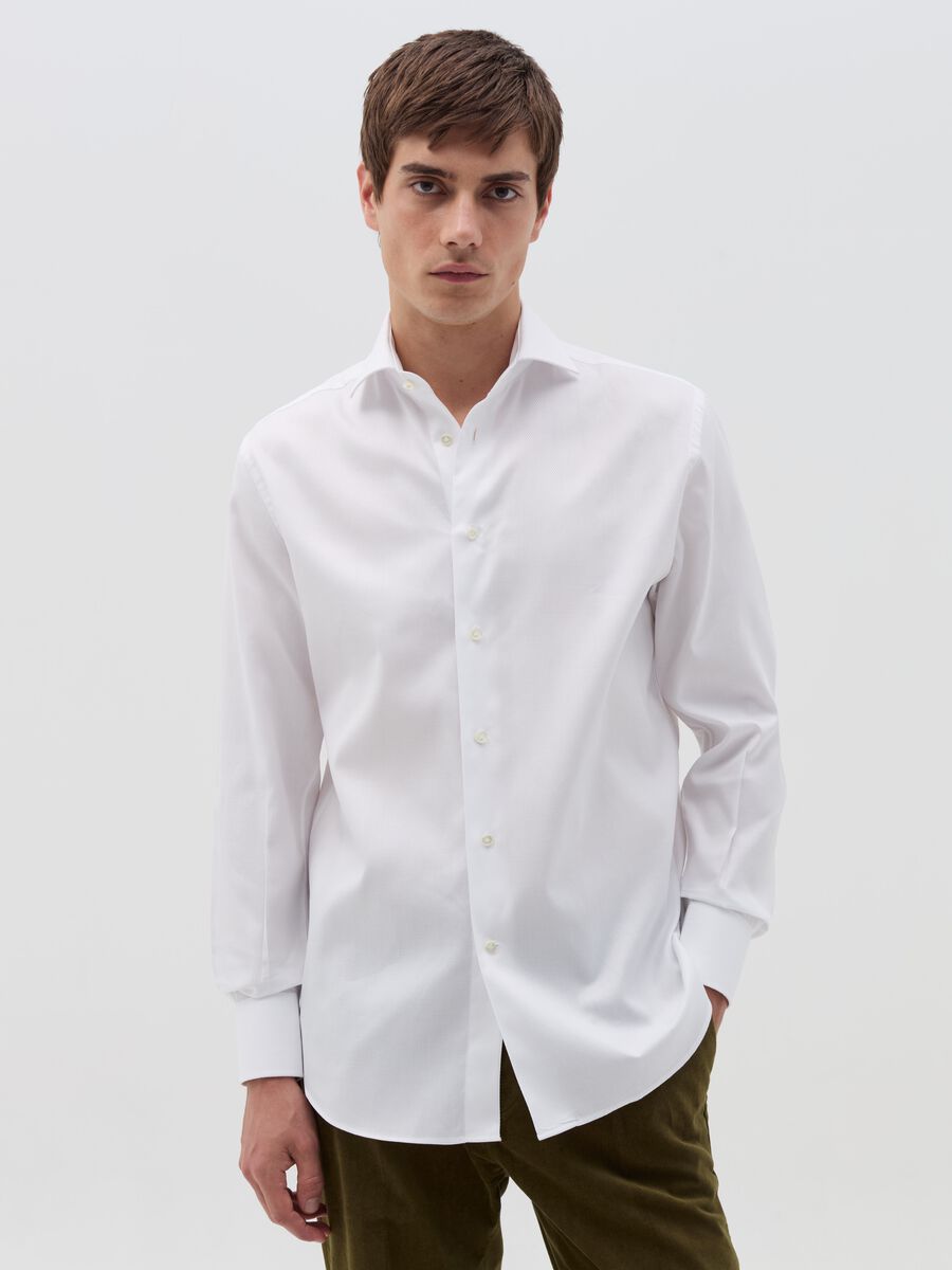 Cotton shirt with regular fit_0