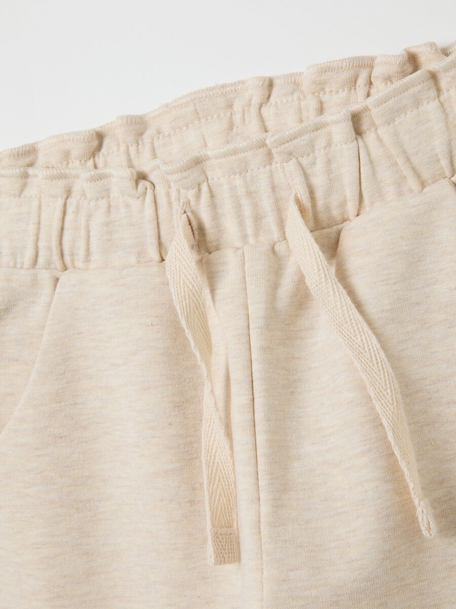 Pantaloni da neonata in cotone elasticizzato beige regular fit_2