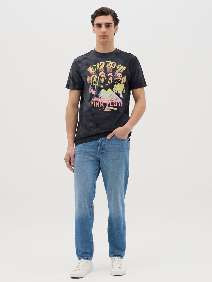 Tie-dye T-shirt with Pink Floyd print_1