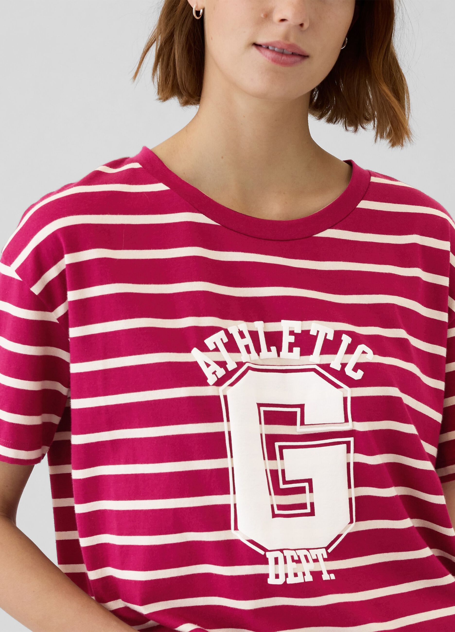 Organic cotton T-shirt with Athletic Dept. logo print