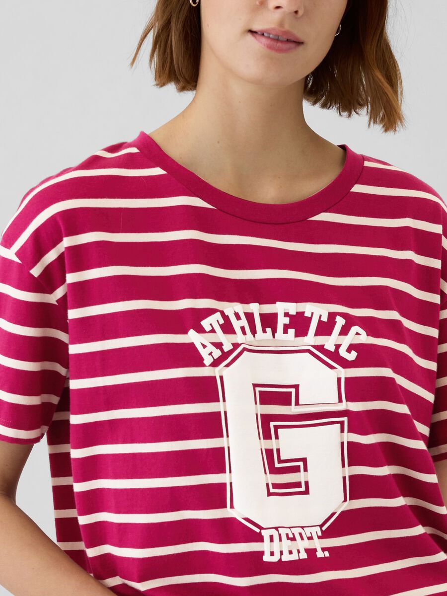 Organic cotton T-shirt with Athletic Dept. logo print_3