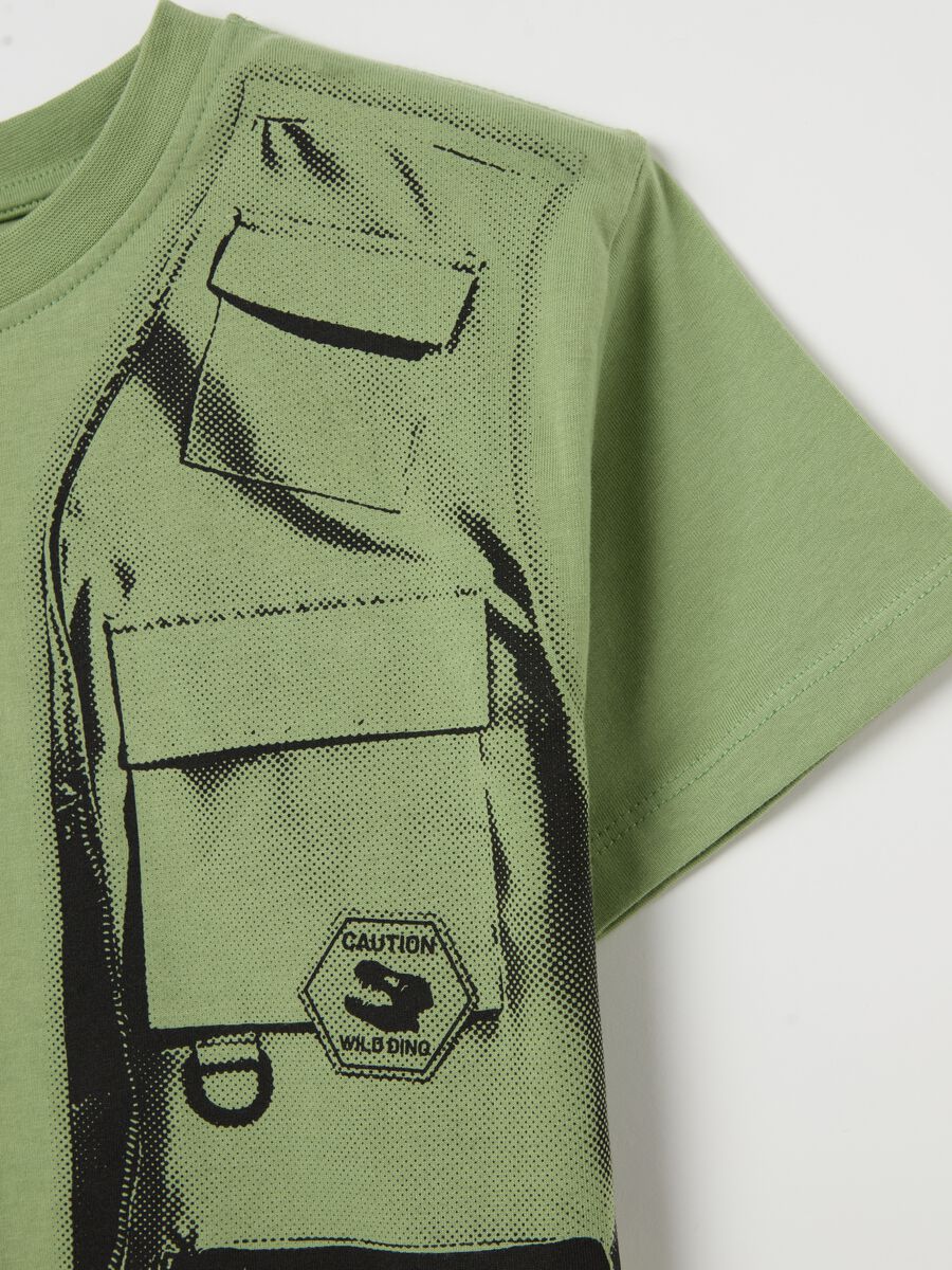 T-shirt in cotone con stampa _3