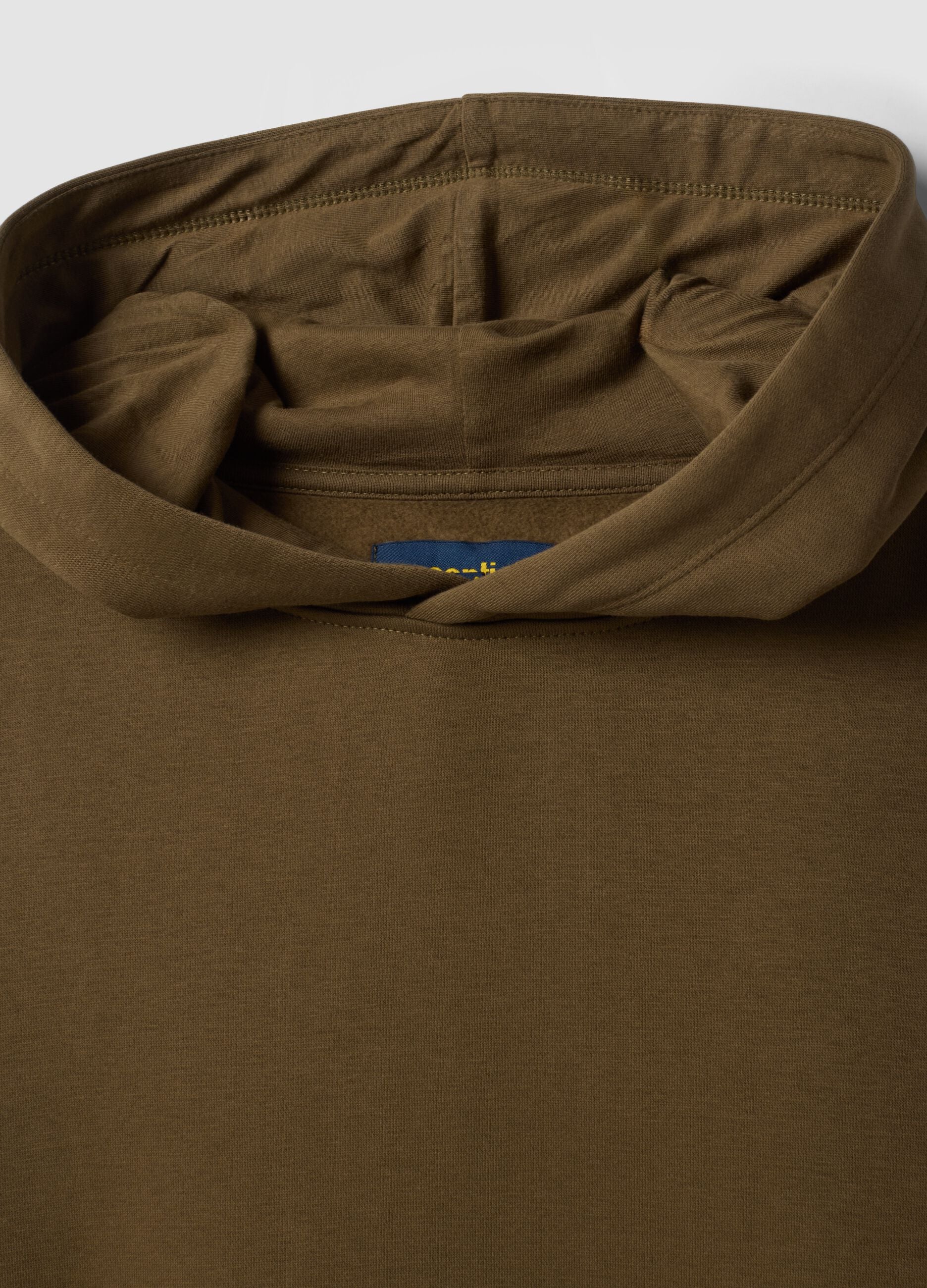 Green cotton-blend hoodie in a regular fit