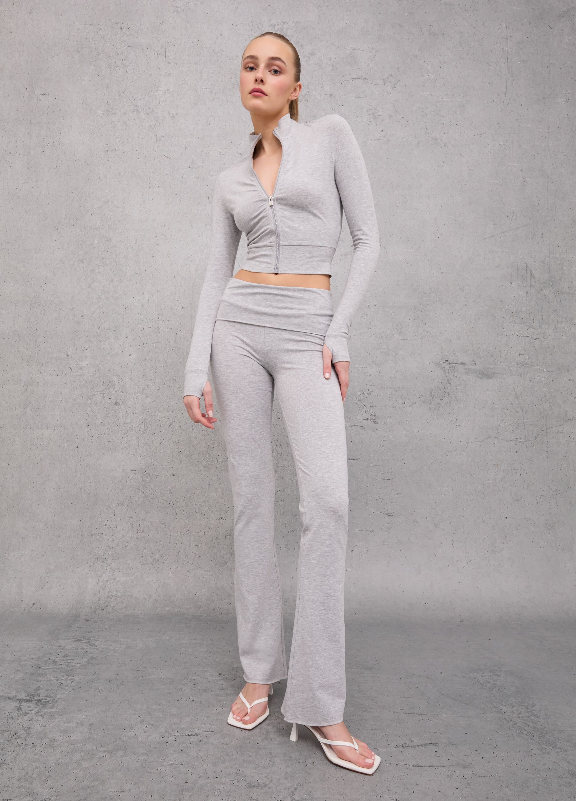 Jersey Yoga Pants Grey Mélange