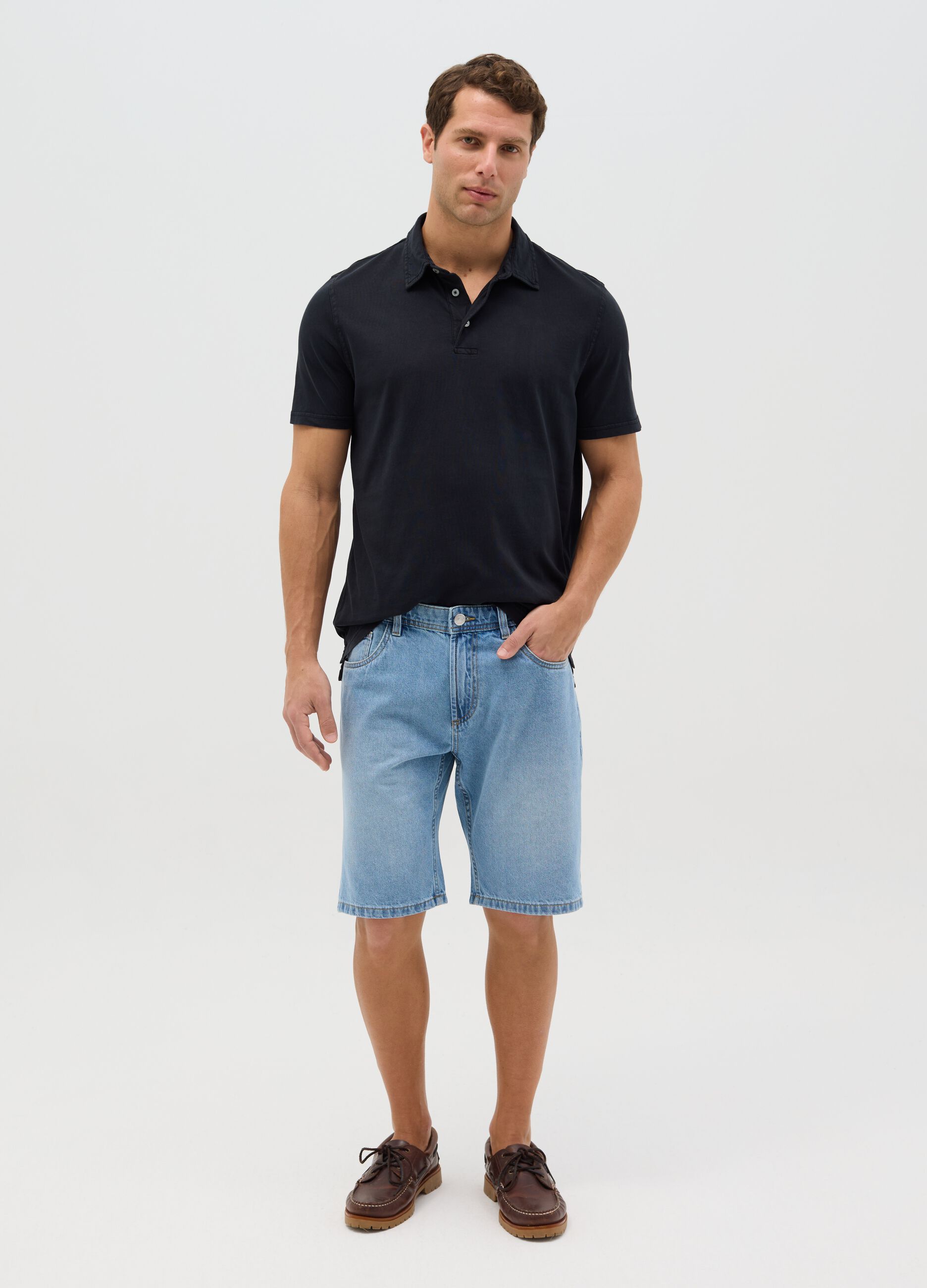 Regular-fit polo shirt in jersey