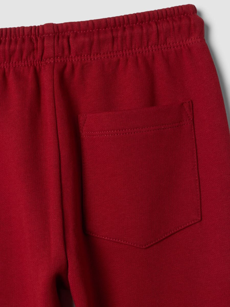 Red jogger trousers in 100% organic cotton_3