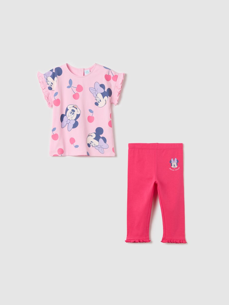 Jogging set with frills and Minnie Mouse print_0