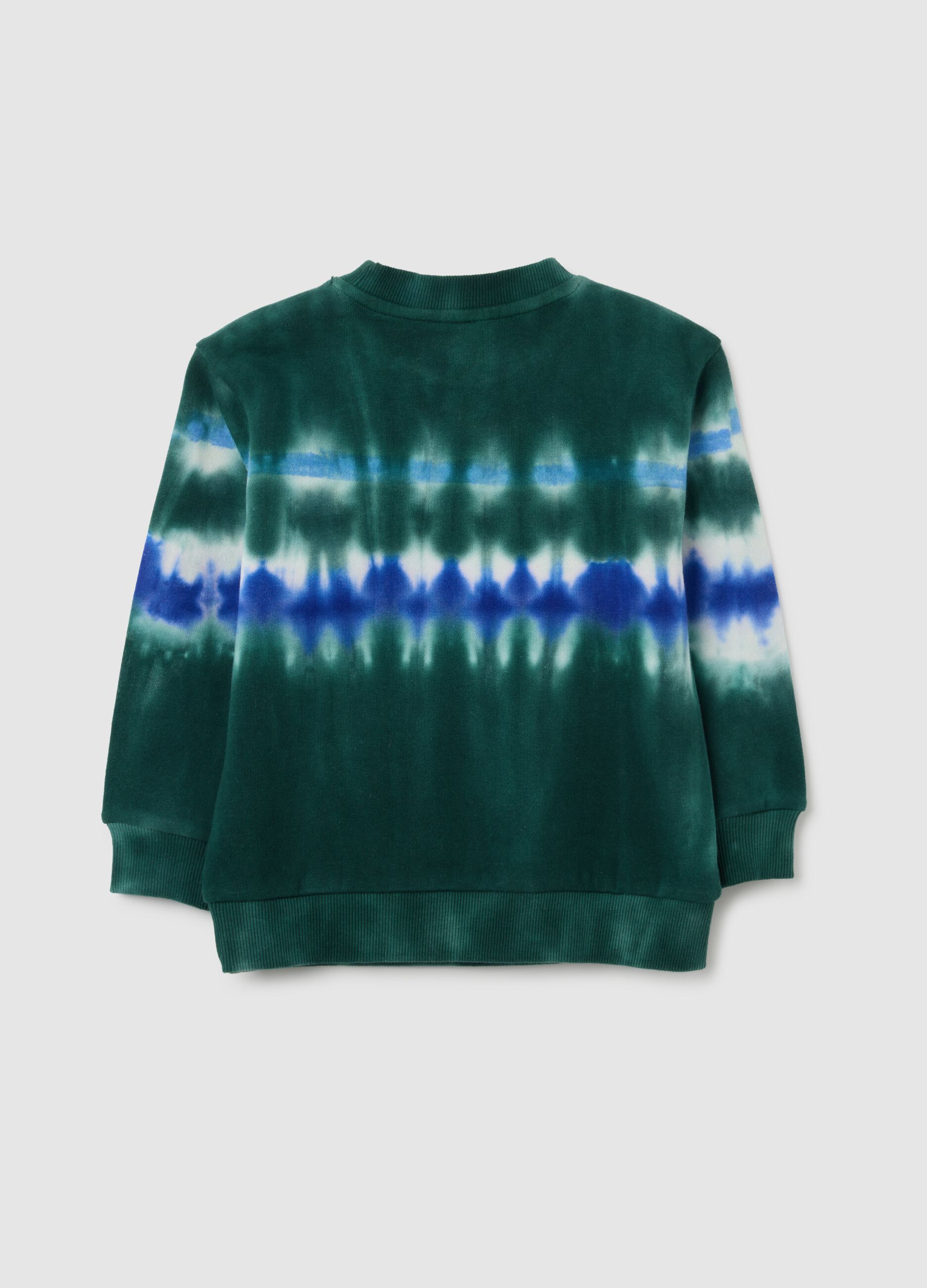 Children's multicoloured pure cotton tie-dye effect sweatshirt