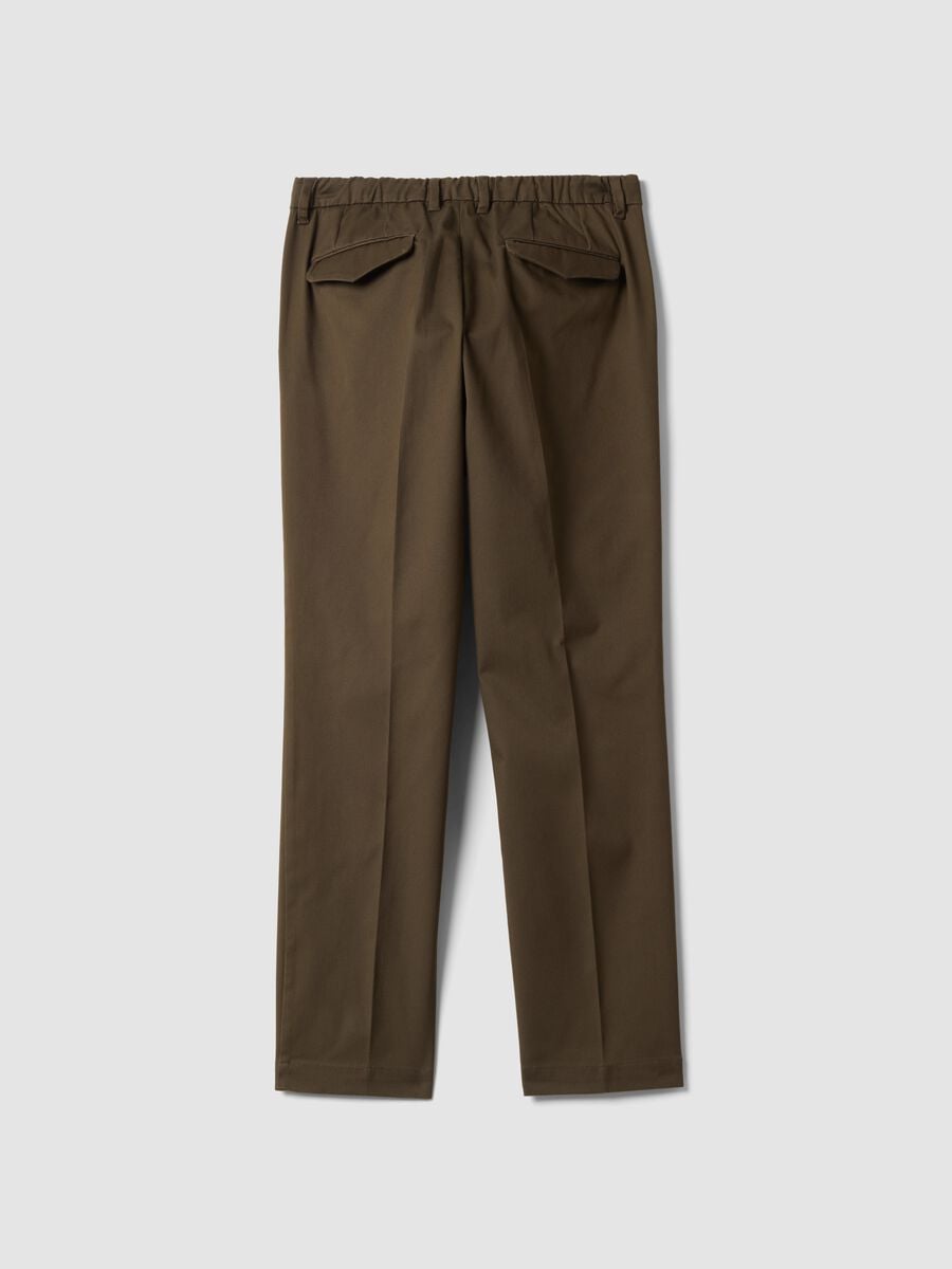 Brown slim-fit stretch-twill chinos_6