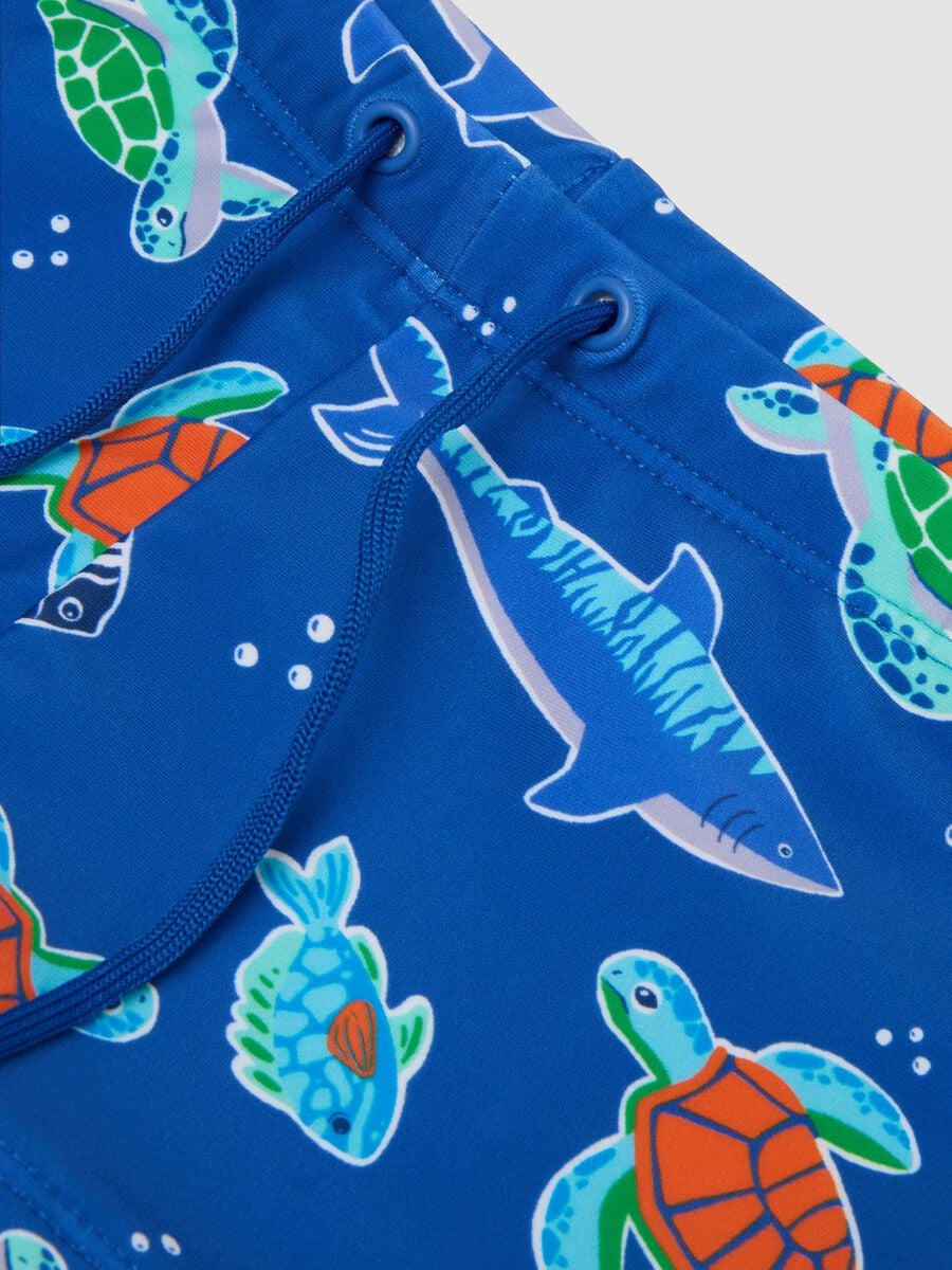 Blue stretch swim shorts_2