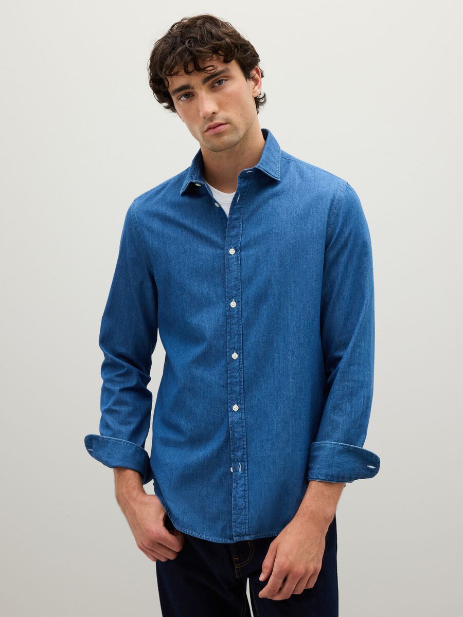 Regular-fit shirt in denim_0