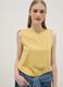 Yellow pure cotton tank top with shoulder ties_0