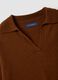Brown pure wool polo-collar jumper_1