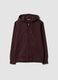 Brown cotton-blend hoodie sweatshirt with crew neck_0