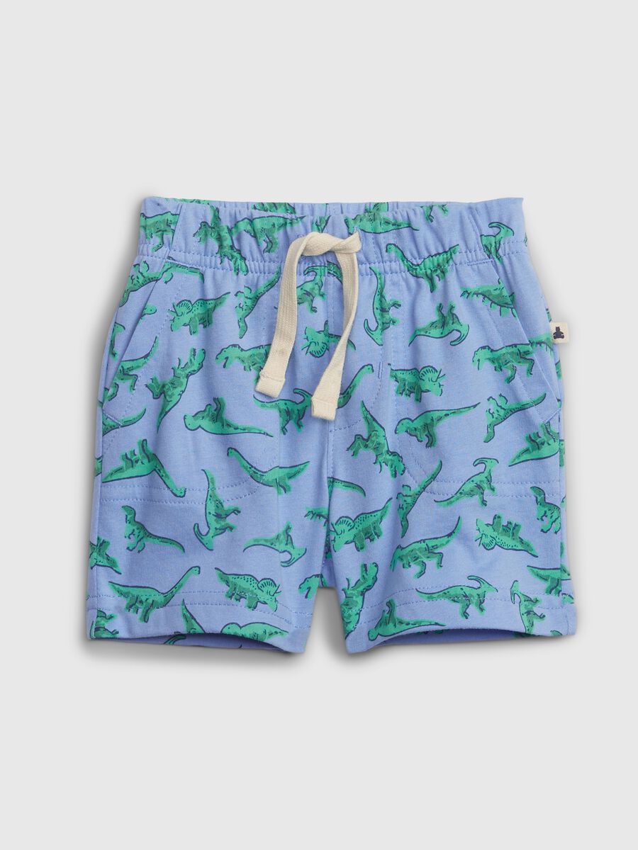 Shorts in cotone biologico con coulisse_0
