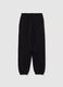 Girls' Black Cotton Jogger Trousers_1