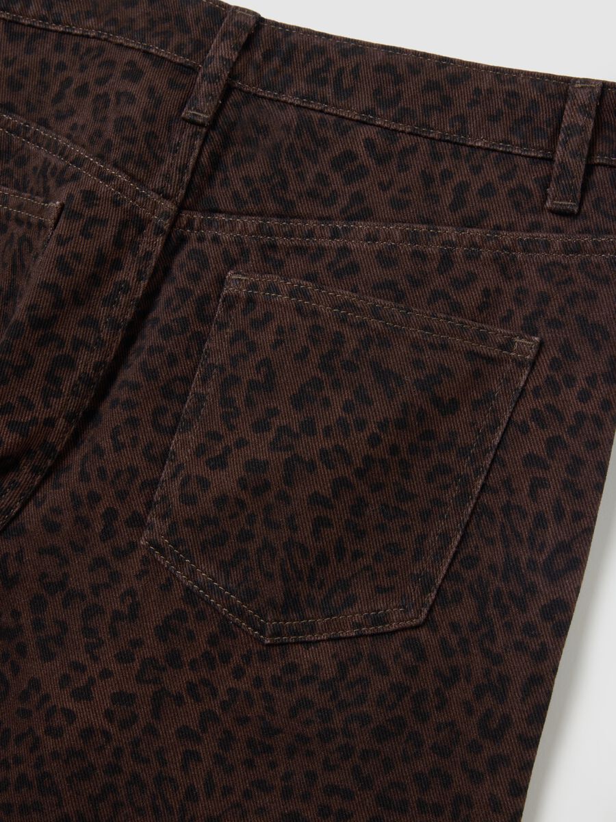 Jeans in puro cotone marrone baggy_5