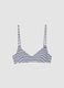 Blue striped stretch fabric bikini top_4