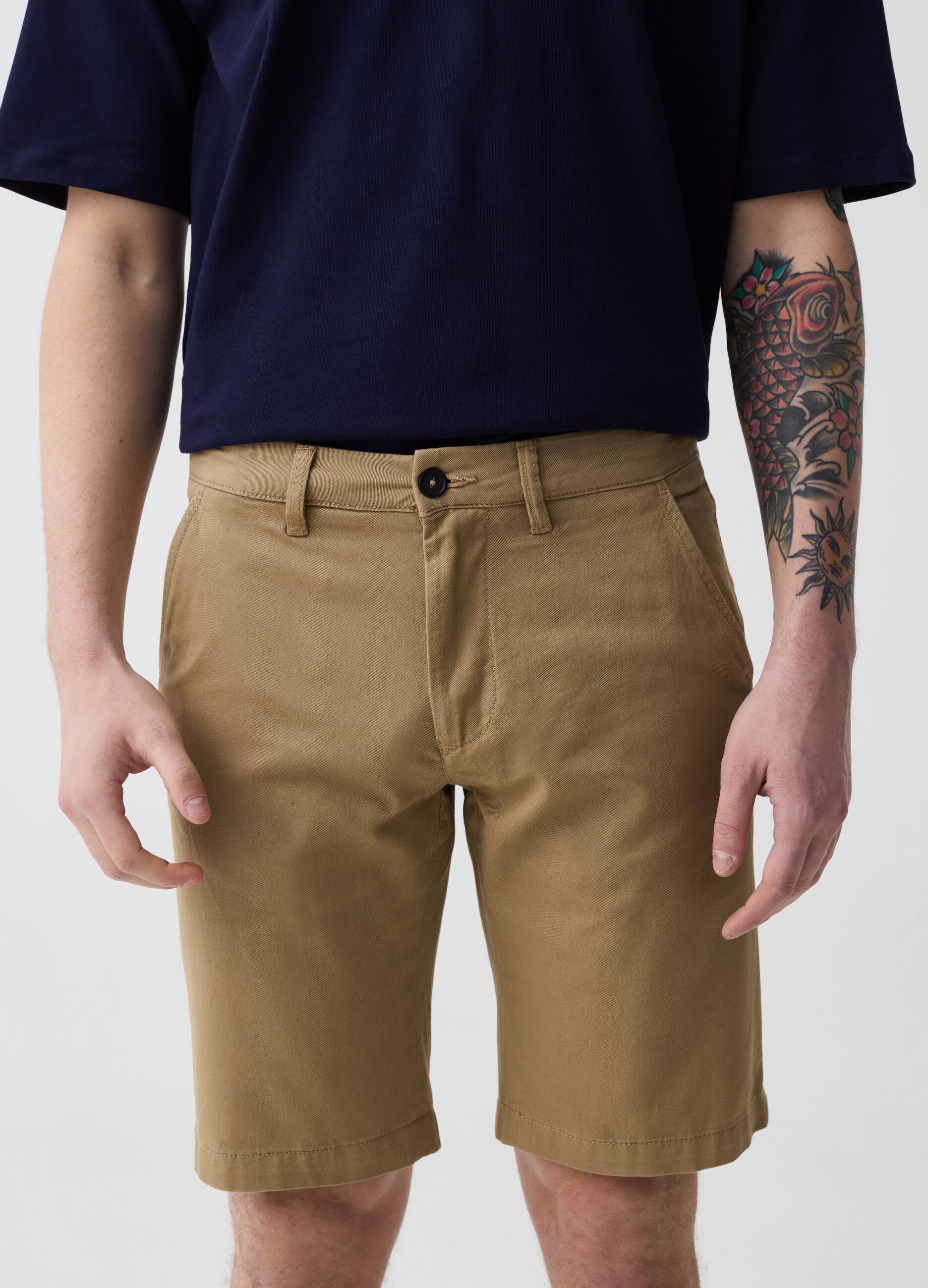 Chino Bermuda shorts in cotton